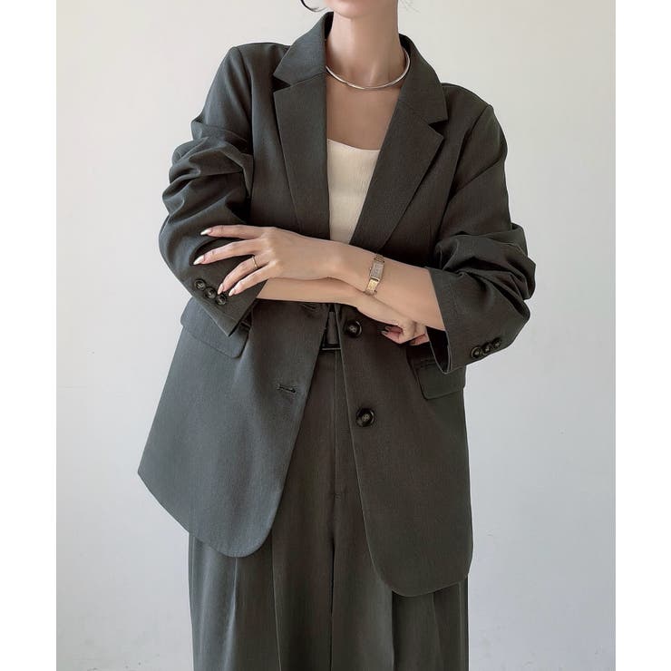 Meiru シングルテーラードジャケット(薄手、裏地なし)【セットアップ対応】 | JUNOAH | 詳細画像8 