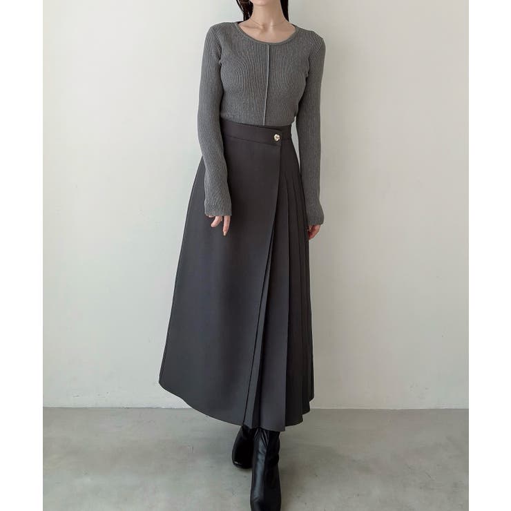 Meiru バックオープンリブニット | JUNOAH | 詳細画像11 