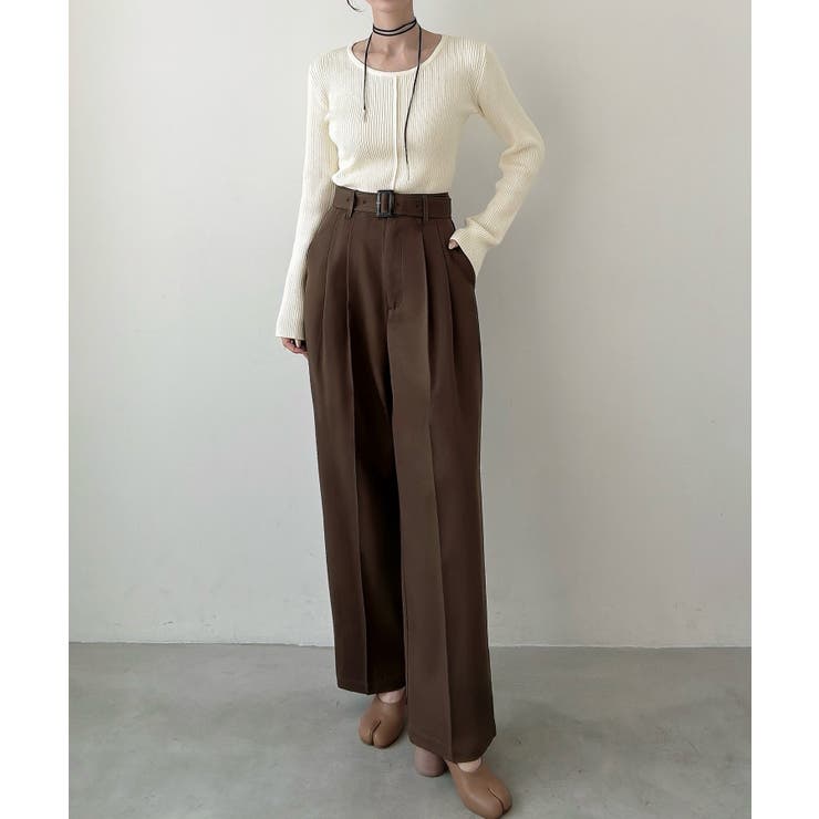 Meiru バックオープンリブニット | JUNOAH | 詳細画像7 