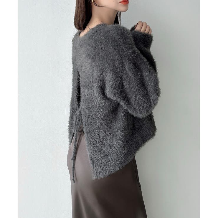 Meiru シャギーバックリボンニット | JUNOAH | 詳細画像12 