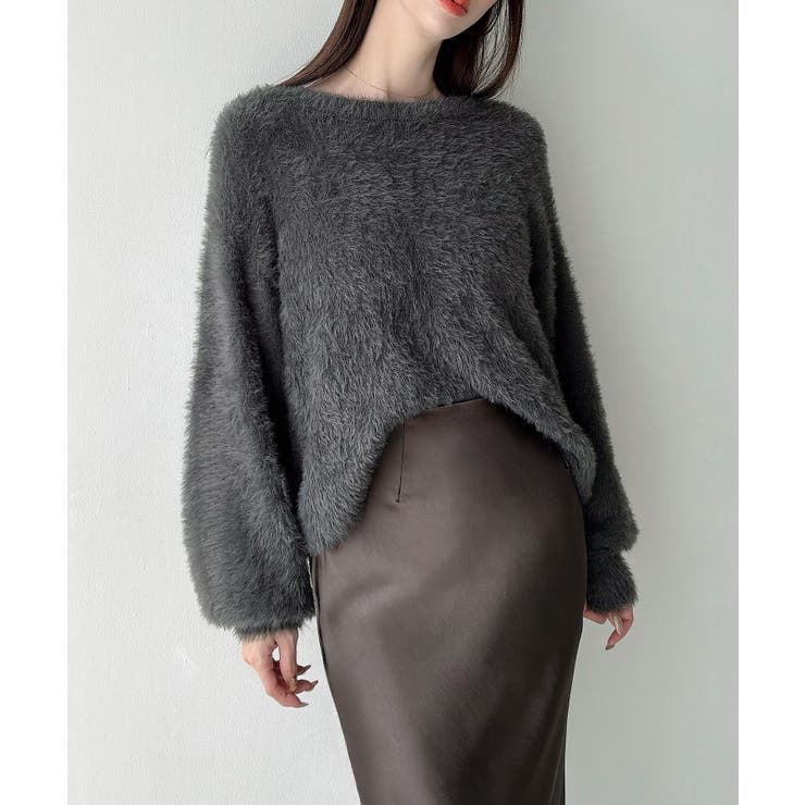 Meiru シャギーバックリボンニット | JUNOAH | 詳細画像13 