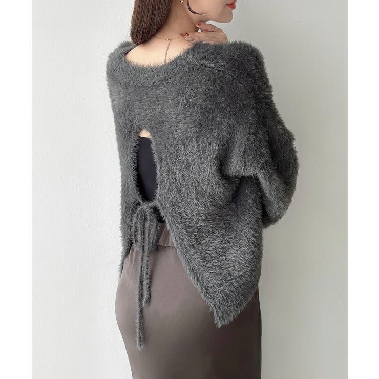 Meiru シャギーバックリボンニット | JUNOAH | 詳細画像14 