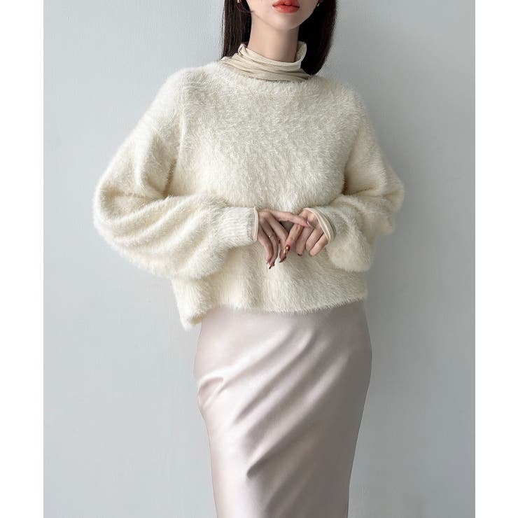 Meiru シャギーバックリボンニット | JUNOAH | 詳細画像3 