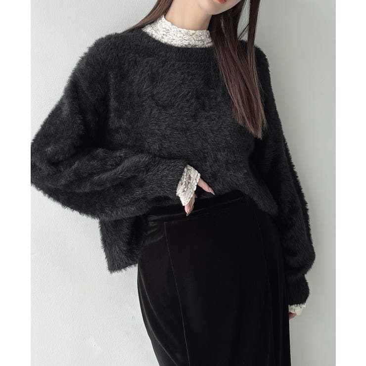 Meiru シャギーバックリボンニット | JUNOAH | 詳細画像7 