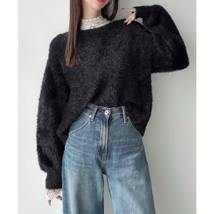 Meiru シャギーバックリボンニット | JUNOAH | 詳細画像9 