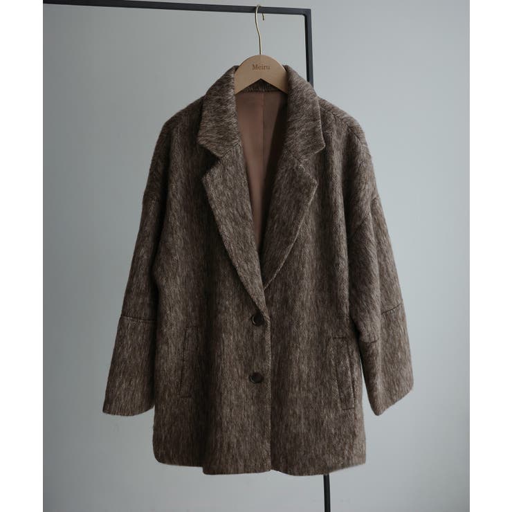 Meiru コクーンスリーブシャギージャケットコート | JUNOAH | 詳細画像16 