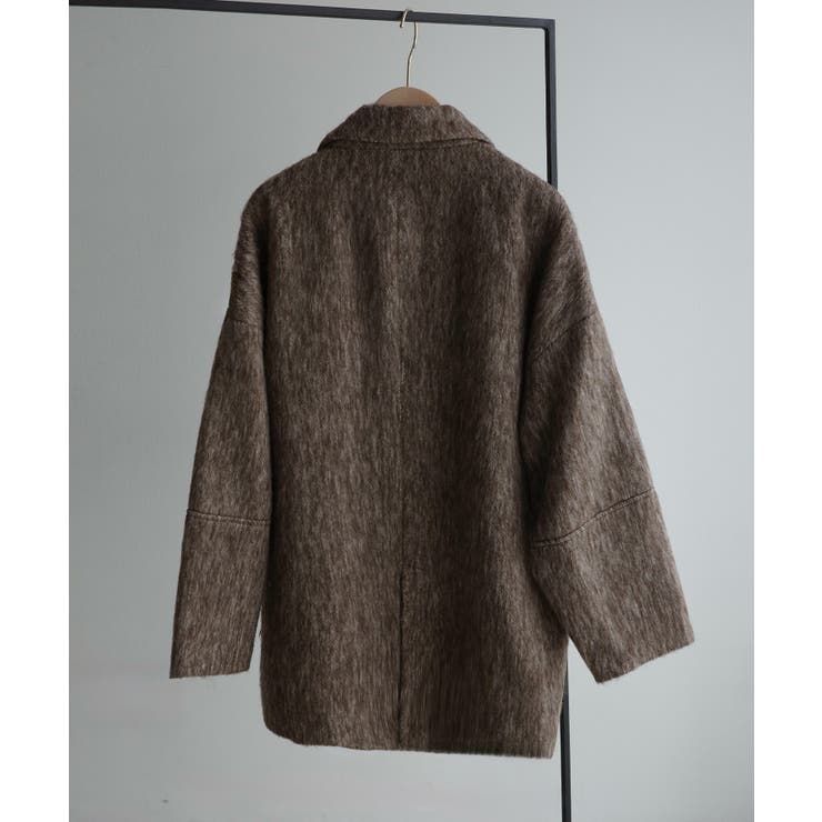 Meiru コクーンスリーブシャギージャケットコート | JUNOAH | 詳細画像17 