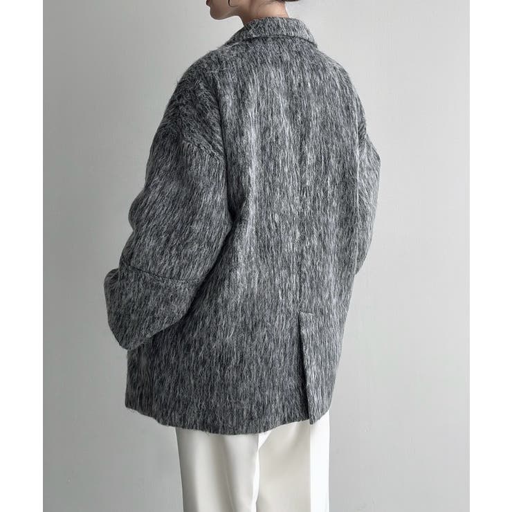 Meiru コクーンスリーブシャギージャケットコート | JUNOAH | 詳細画像7 