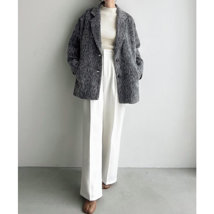 Meiru コクーンスリーブシャギージャケットコート | JUNOAH | 詳細画像9 