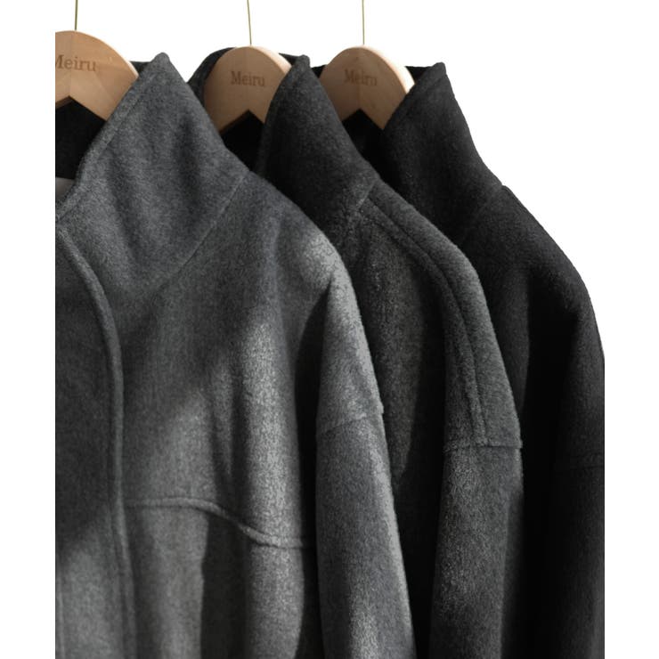 Meiru スタンドカラーロングコート | JUNOAH | 詳細画像13 