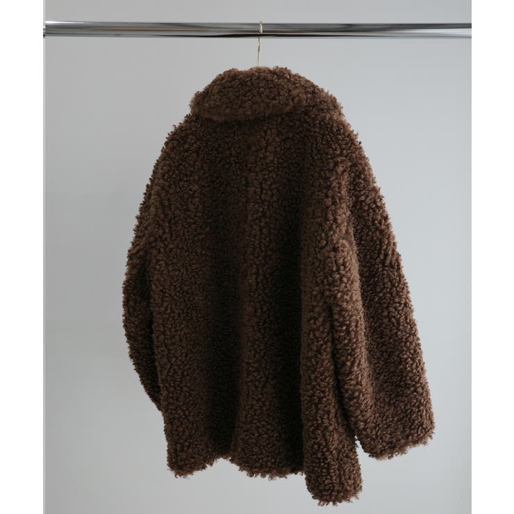 Meiru プードルファーステンカラーミドルコート | JUNOAH | 詳細画像14 