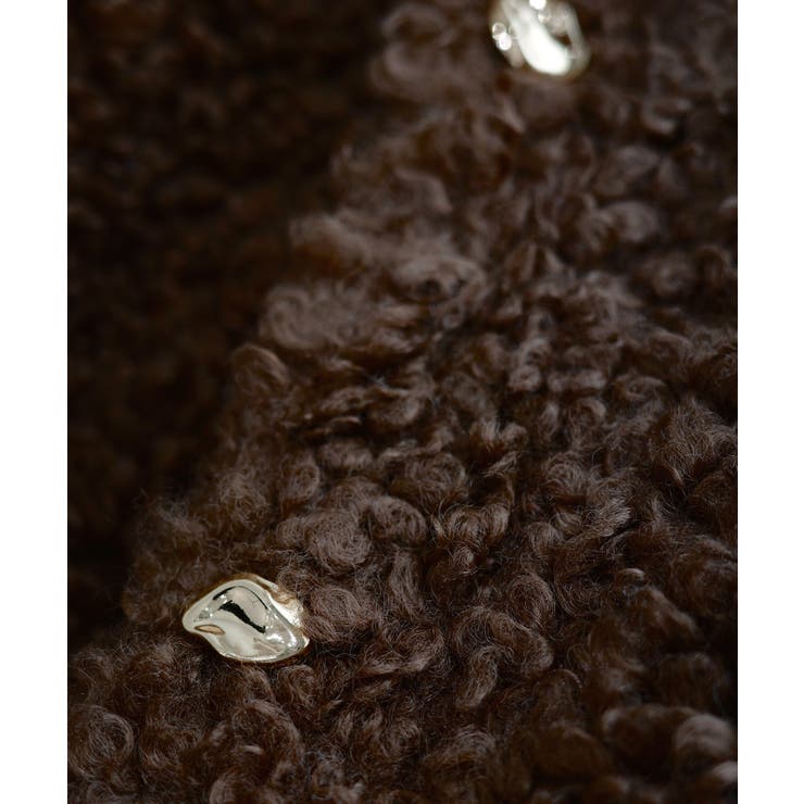 Meiru プードルファーステンカラーミドルコート | JUNOAH | 詳細画像15 