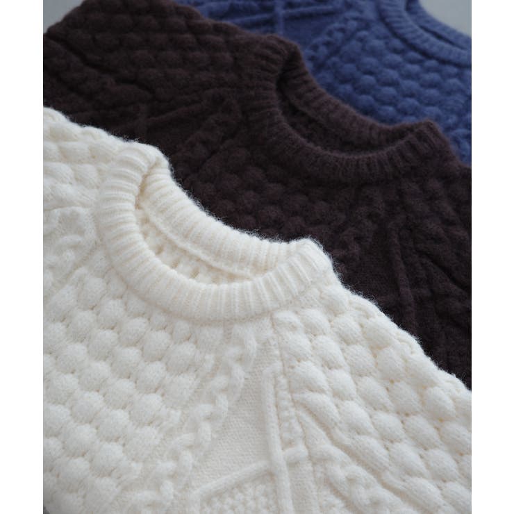 Meiru ポップコーンケーブルニット | JUNOAH | 詳細画像18 