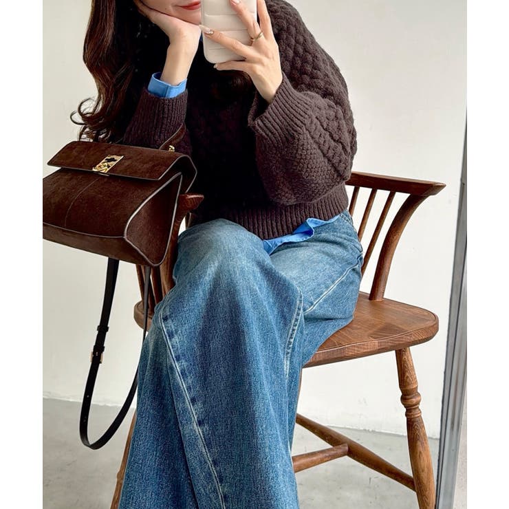 Meiru ポップコーンケーブルニット | JUNOAH | 詳細画像9 