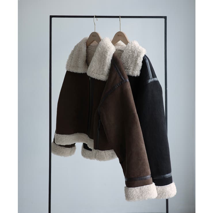 Meiru ショートフェイクムートンボアブルゾン （薄手） | JUNOAH | 詳細画像19 