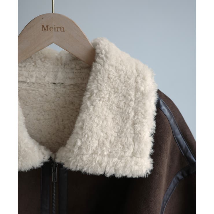 Meiru ショートフェイクムートンボアブルゾン （薄手） | JUNOAH | 詳細画像20 