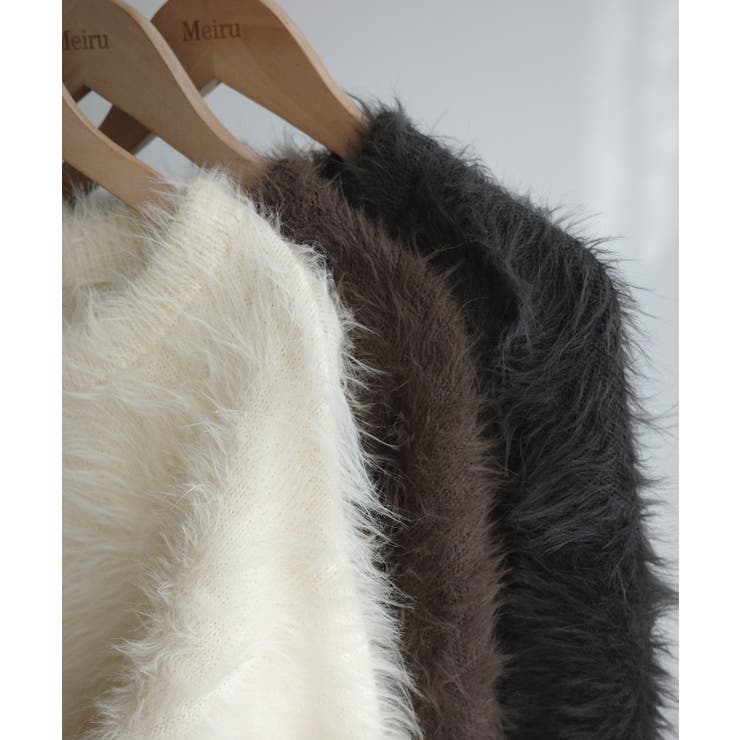 Meiru リボンキーネックフェザーニット | JUNOAH | 詳細画像15 