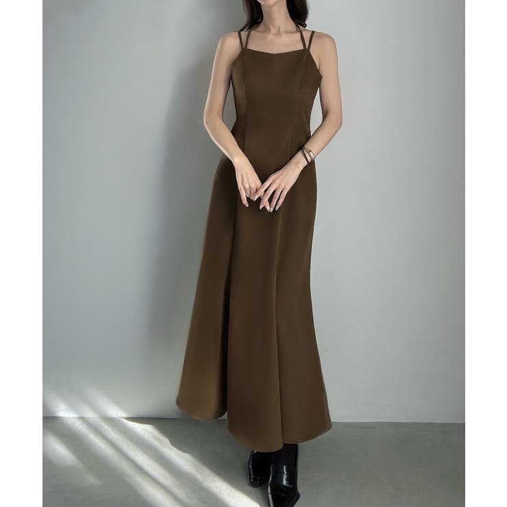 ショートニット＋マーメイドキャミワンピースset(薄手、裏地なし) | JUNOAH | 詳細画像9 