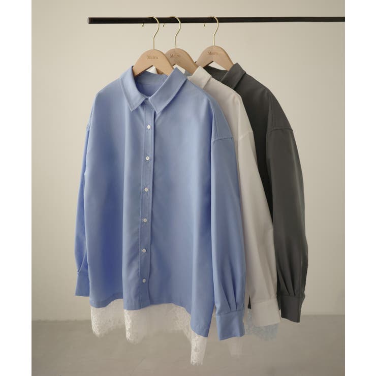 Meiru レースレイヤードオーバーシャツ | JUNOAH | 詳細画像17 