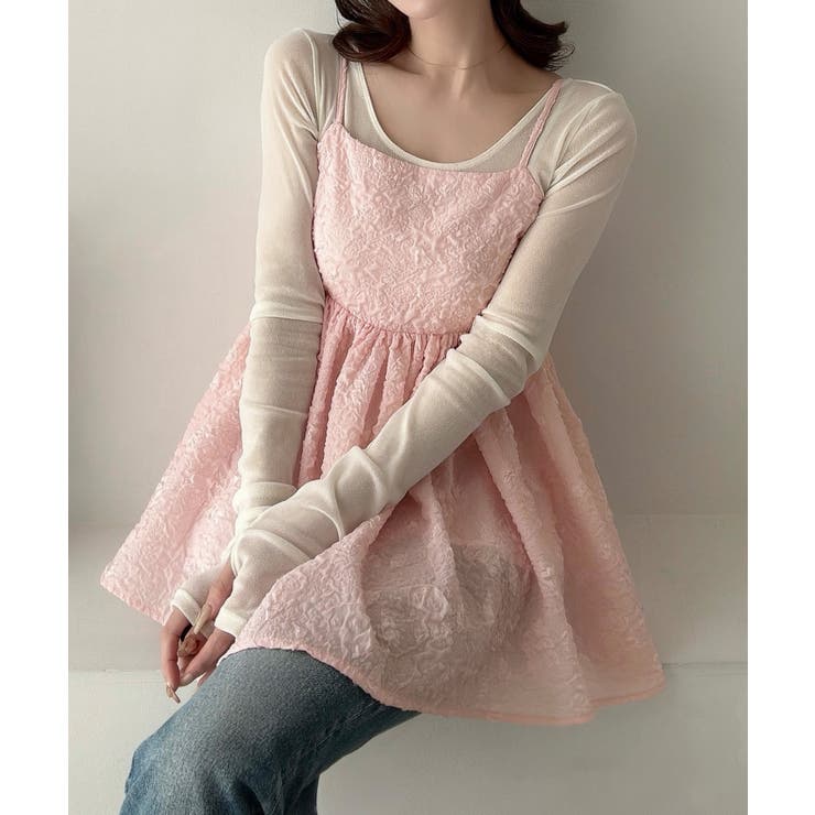 Meiru ジャガードペプラムキャミビスチェ | JUNOAH | 詳細画像10 