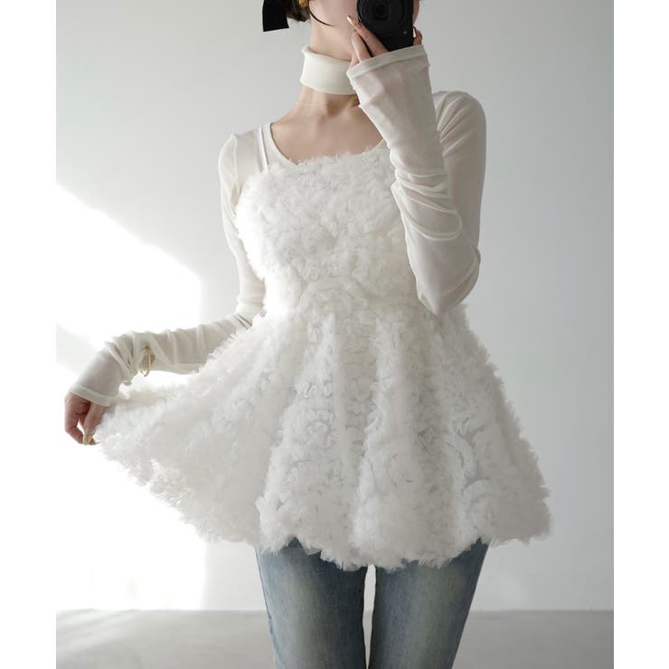 Meiru フラワーチュールキャミビスチェ | JUNOAH | 詳細画像10 