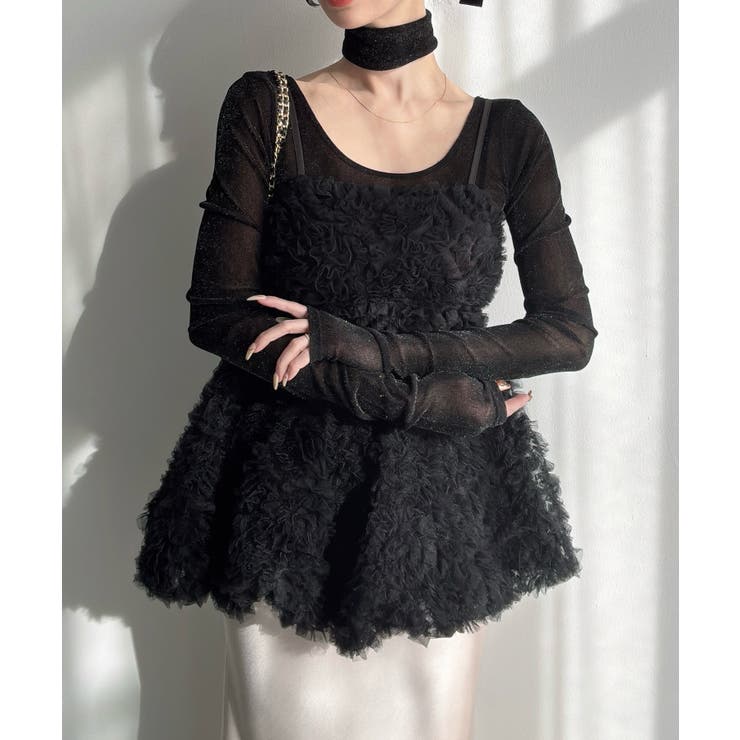 Meiru フラワーチュールキャミビスチェ | JUNOAH | 詳細画像2 