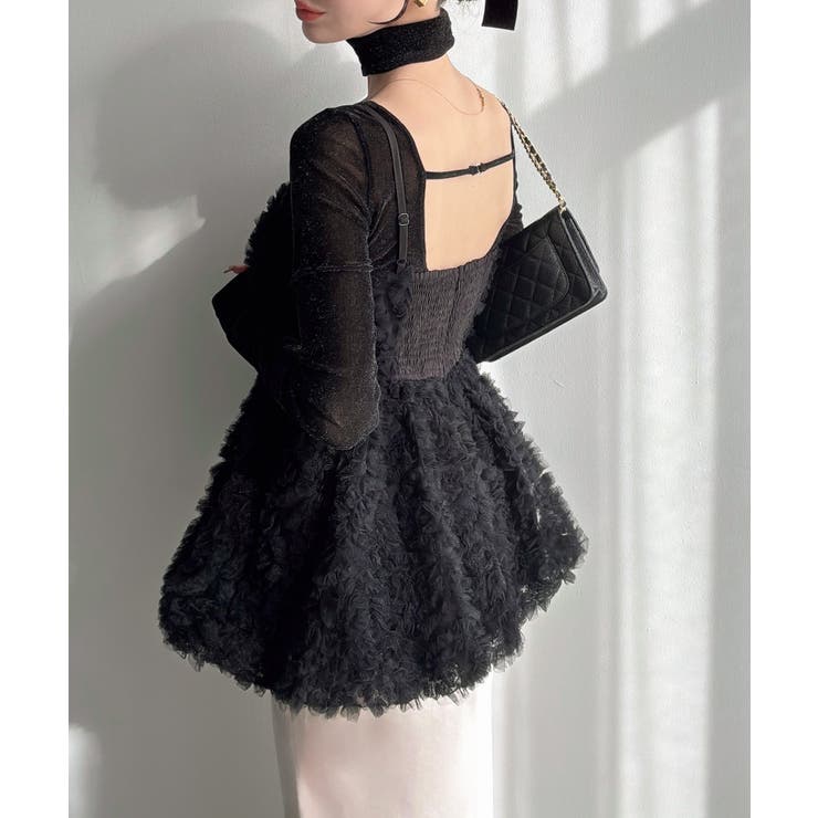 Meiru フラワーチュールキャミビスチェ | JUNOAH | 詳細画像4 