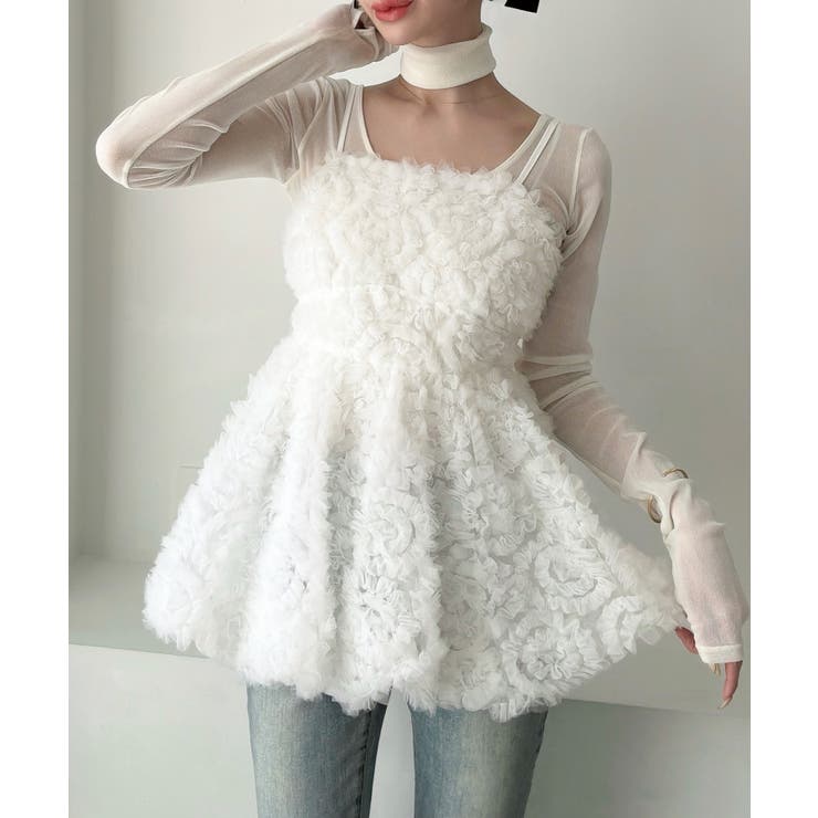 Meiru フラワーチュールキャミビスチェ | JUNOAH | 詳細画像6 