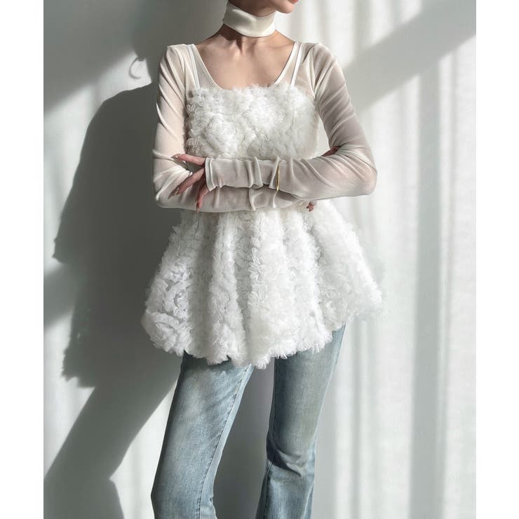 Meiru フラワーチュールキャミビスチェ | JUNOAH | 詳細画像7 