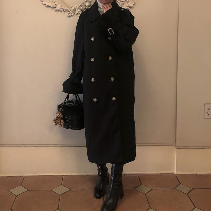 ボリュームスリーブロングコート | JUNOAH | 詳細画像18 