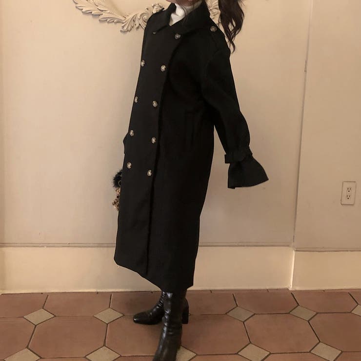 ボリュームスリーブロングコート | JUNOAH | 詳細画像23 