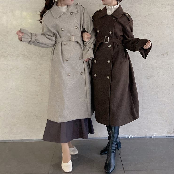 ボリュームスリーブロングコート | JUNOAH | 詳細画像30 