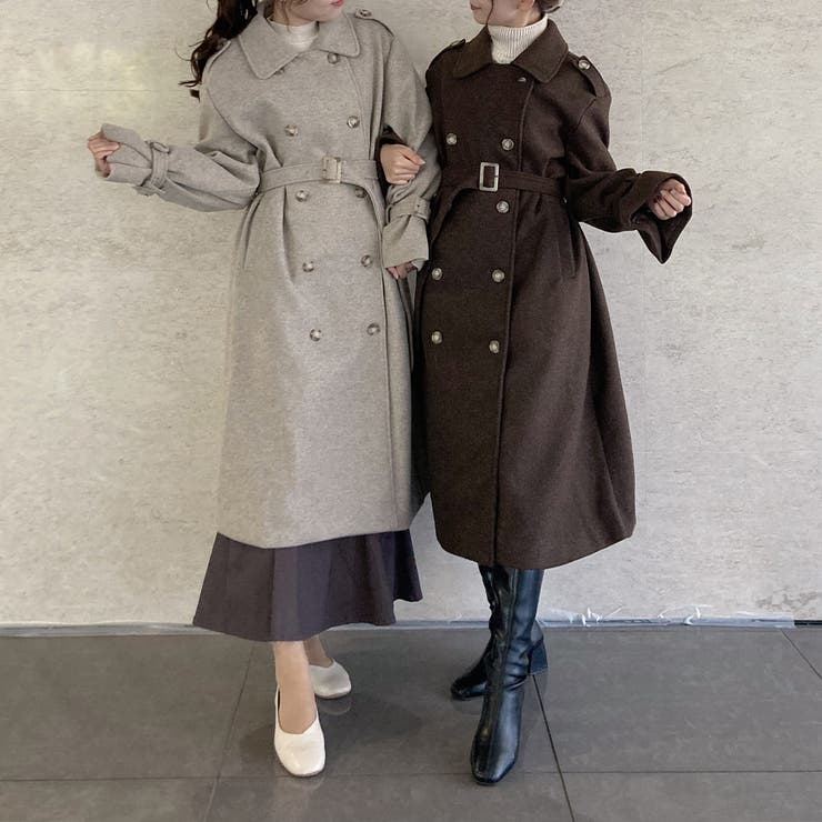 ボリュームスリーブロングコート | JUNOAH | 詳細画像31 