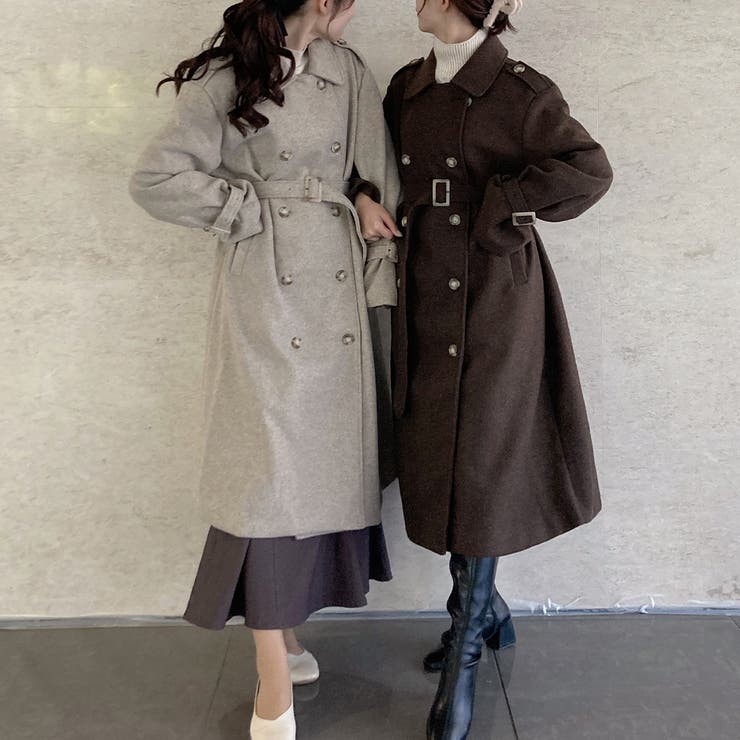 ボリュームスリーブロングコート | JUNOAH | 詳細画像32 