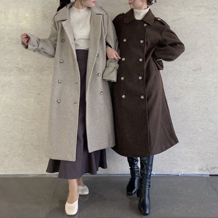 ボリュームスリーブロングコート | JUNOAH | 詳細画像33 