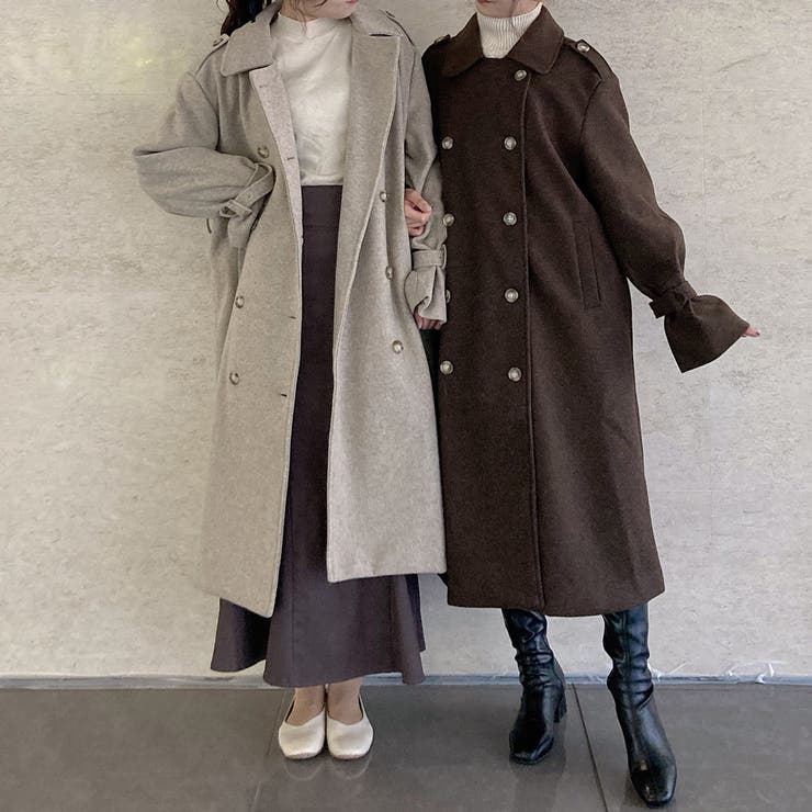 ボリュームスリーブロングコート | JUNOAH | 詳細画像34 