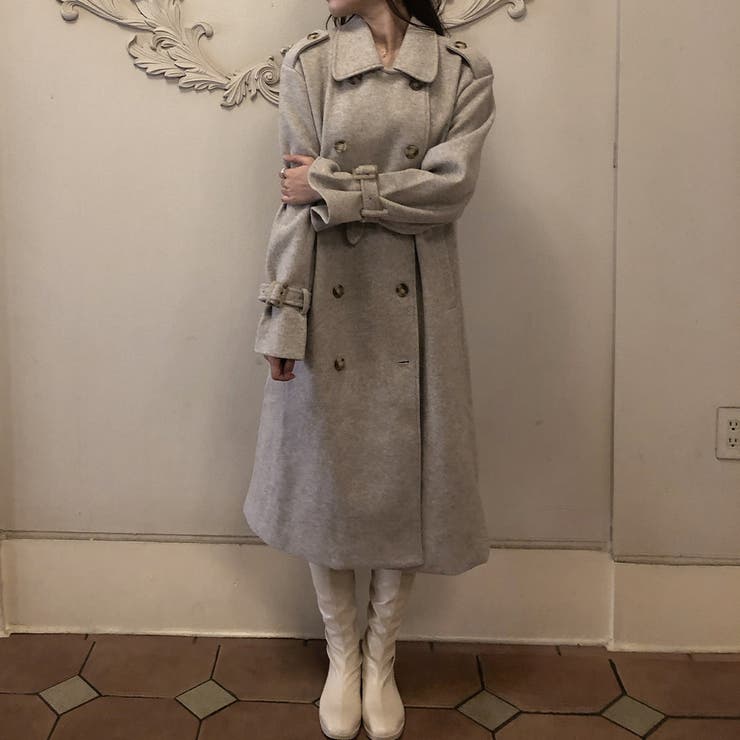 ボリュームスリーブロングコート | JUNOAH | 詳細画像35 