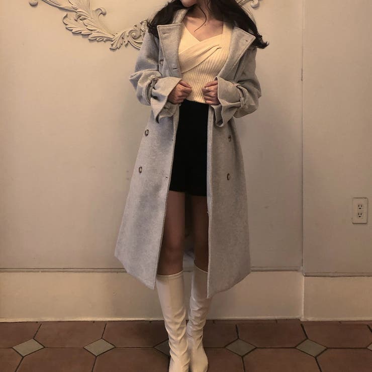 ボリュームスリーブロングコート | JUNOAH | 詳細画像36 