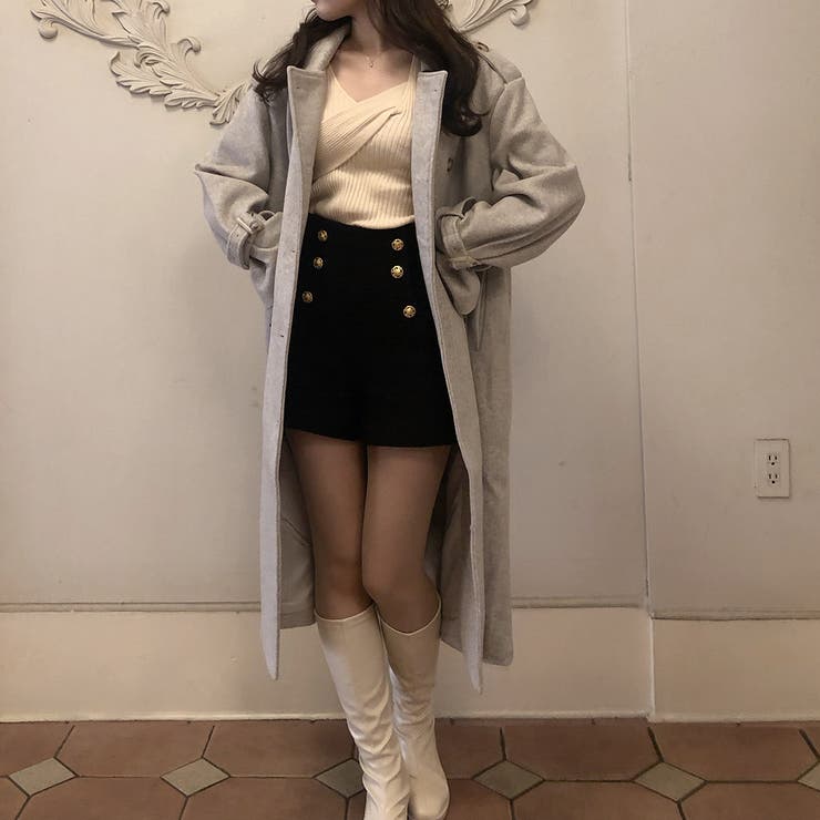 ボリュームスリーブロングコート | JUNOAH | 詳細画像37 