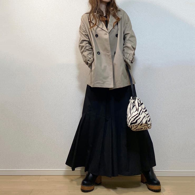 ショートトレンチコート - ブラック - レディース | H&M JP