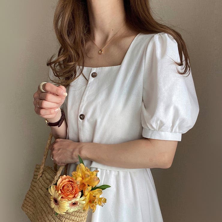 リネン混オープンブラウススカートセットアップ 品番 Amtw Junoah ジュノア のレディース ファッション通販 Shoplist ショップリスト