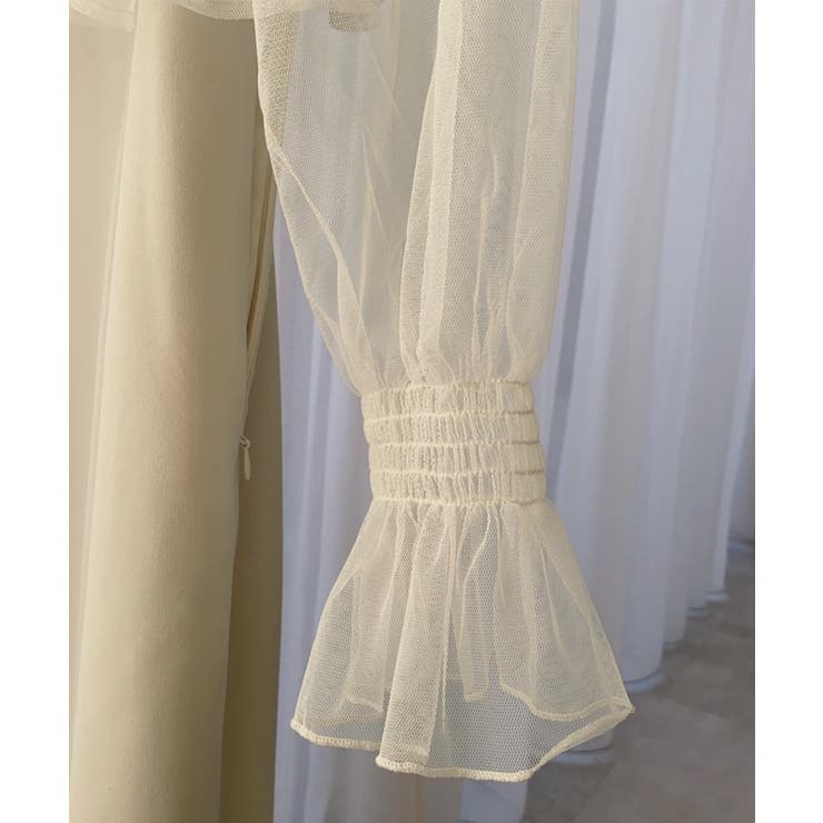 チュールトップス+キャミワンピースセット | JUNOAH | 詳細画像8 