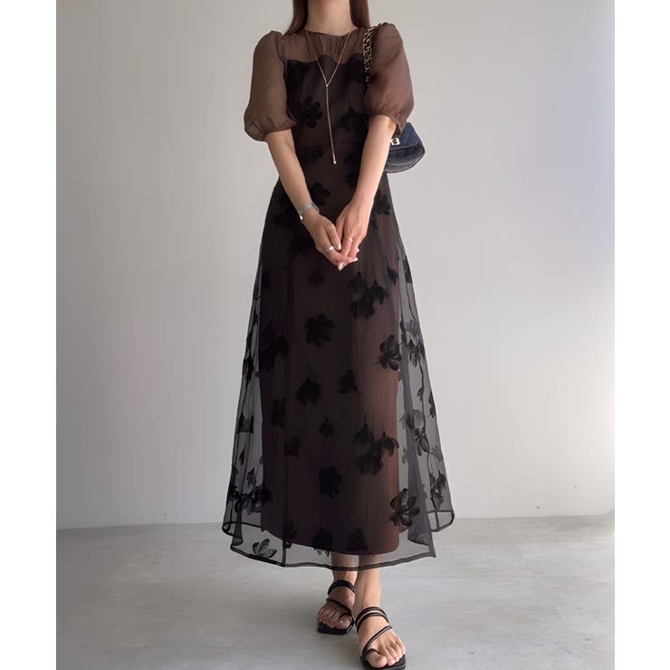 新品　TOO - DATE ワンピース　moontreeplanet セール】 ブーケプリントワンピース （ロング・マキシ丈