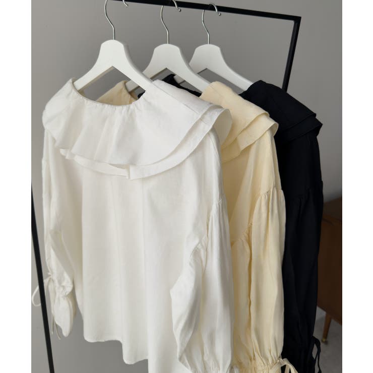 綿混フリルブラウス | JUNOAH | 詳細画像11 