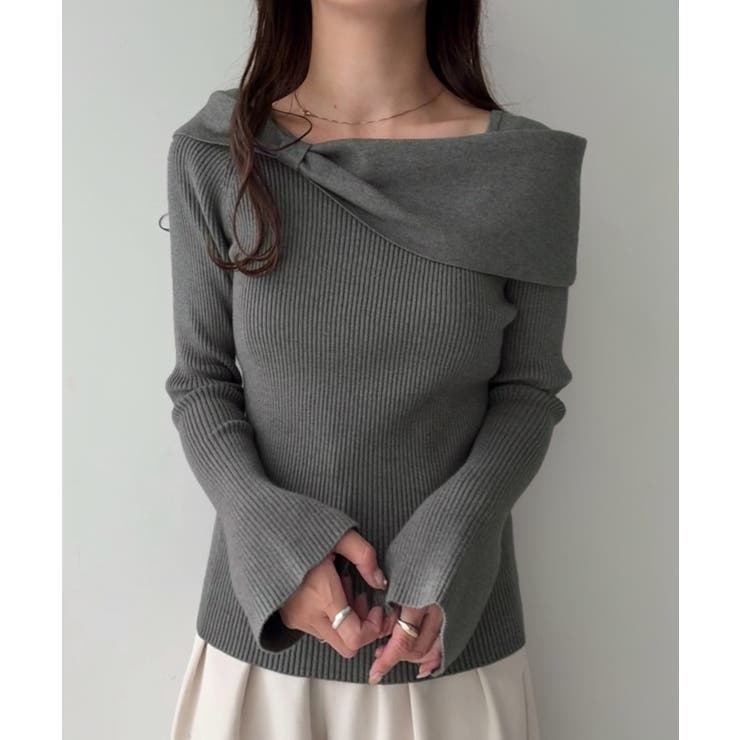 リボンデザインニットトップス | JUNOAH | 詳細画像10 