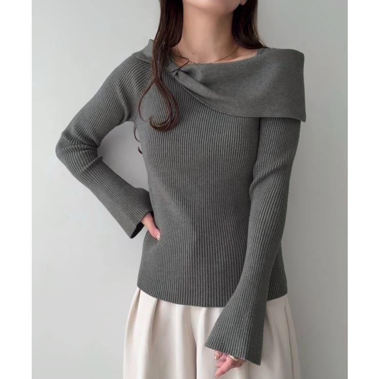 リボンデザインニットトップス | JUNOAH | 詳細画像8 