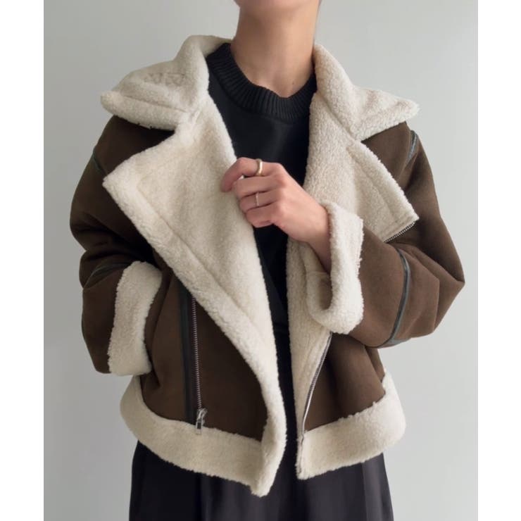 ブラウン | ボアフェイクムートン | JUNOAH