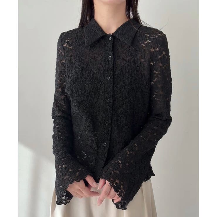 ブラック | 襟付きレースボレロ | JUNOAH