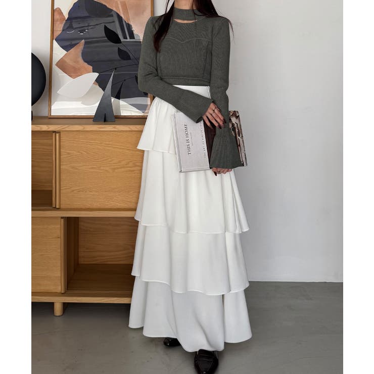 ベルスリーブビスチェ風ニット | JUNOAH | 詳細画像13 