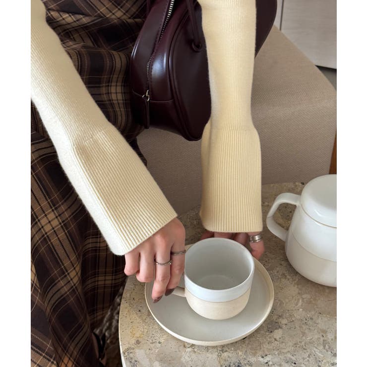 ベルスリーブビスチェ風ニット | JUNOAH | 詳細画像6 